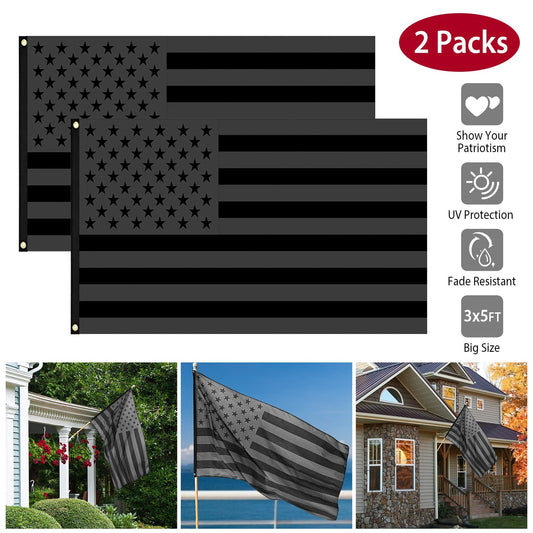 All Black American Flag